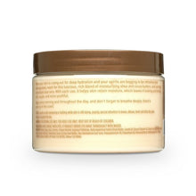 Whipped body butter jar with back ingredient label and brown lid