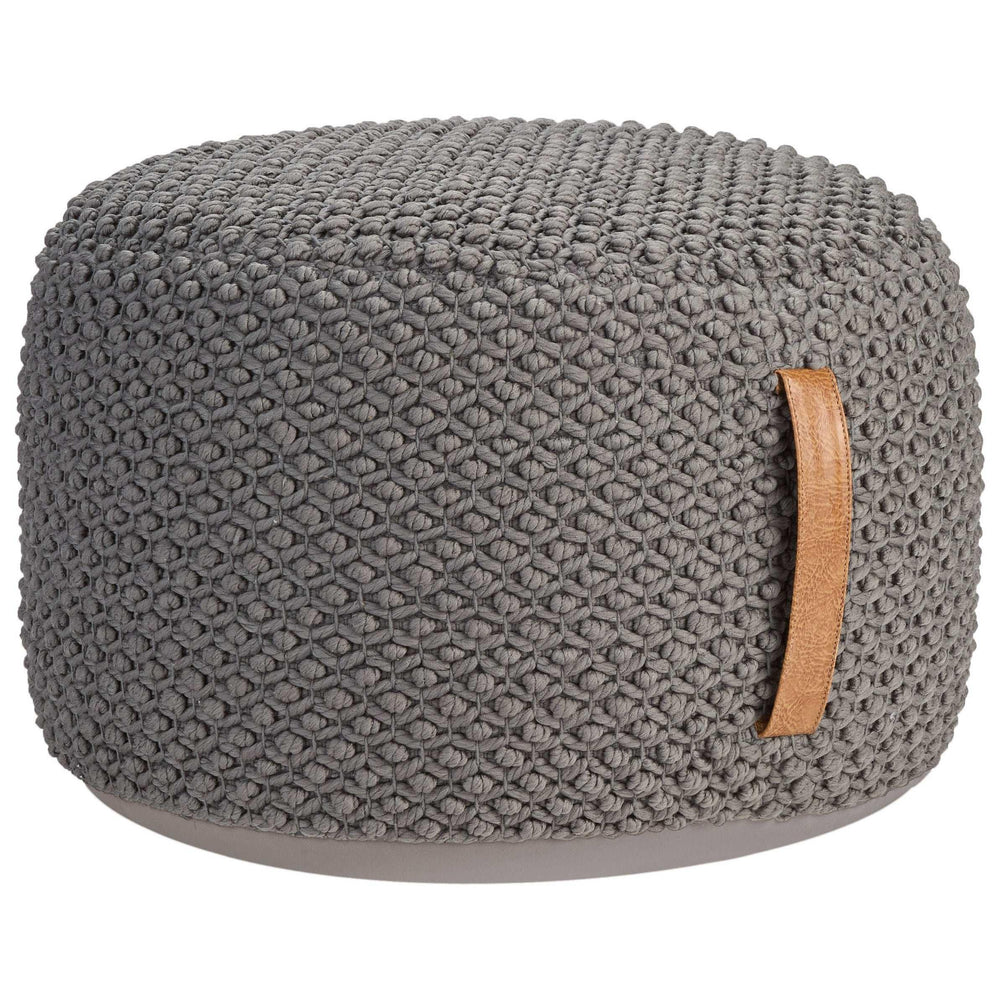 Nourison Cotton Woven Looped Pouf - USA MEGA SHOP