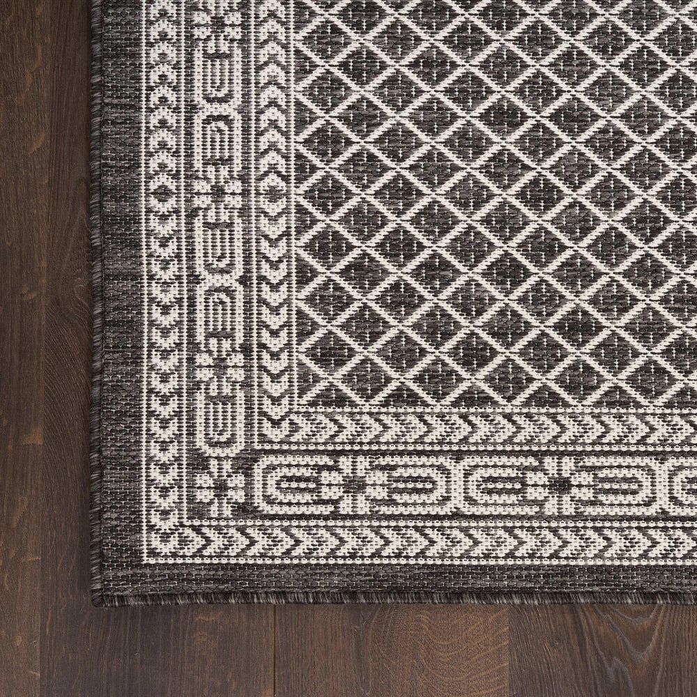 Nourison Garden Spring Indoor/Outdoor Rug Collection, Meadow Black - USA MEGA SHOP