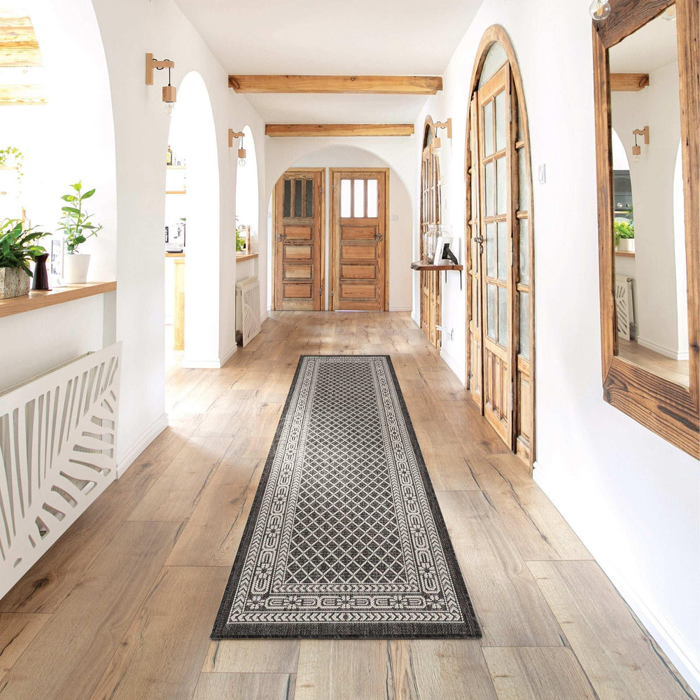 Nourison Garden Spring Indoor/Outdoor Rug Collection, Meadow Black - USA MEGA SHOP
