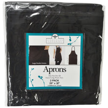 Black commercial grade apron with double front pockets