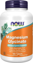 Magnesium glycinate supplement bottle with dark purple cap and orange front label