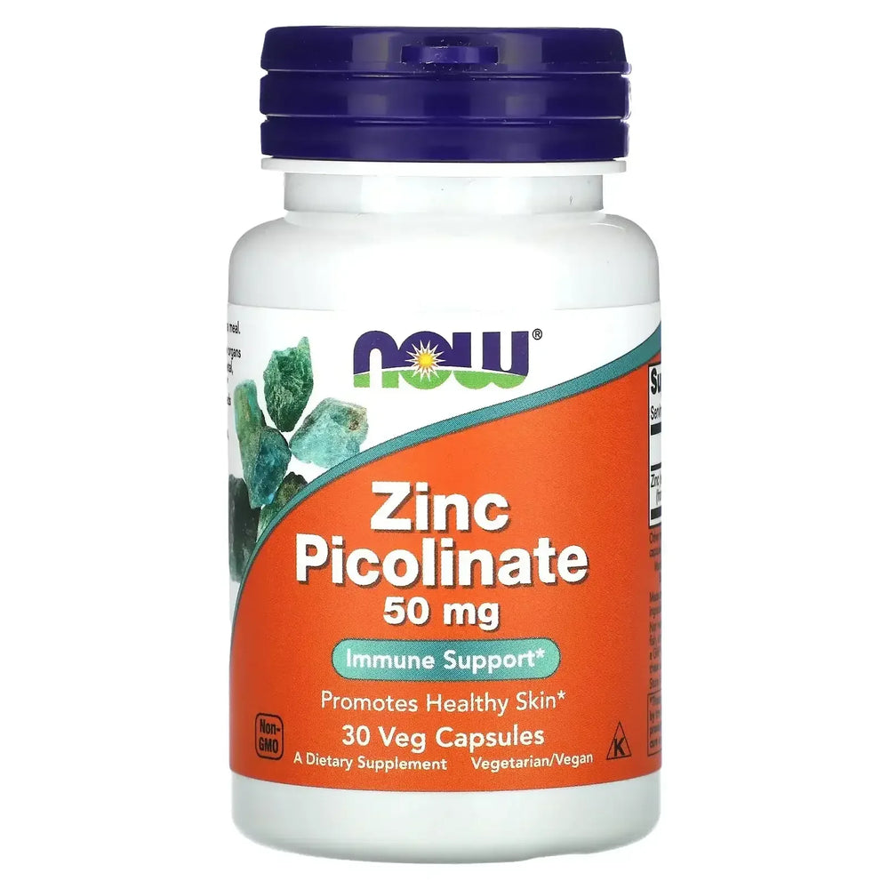 NOW Foods, Zinc Picolinate, 50 mg, 120 Veg Capsules - USA MEGA SHOP
