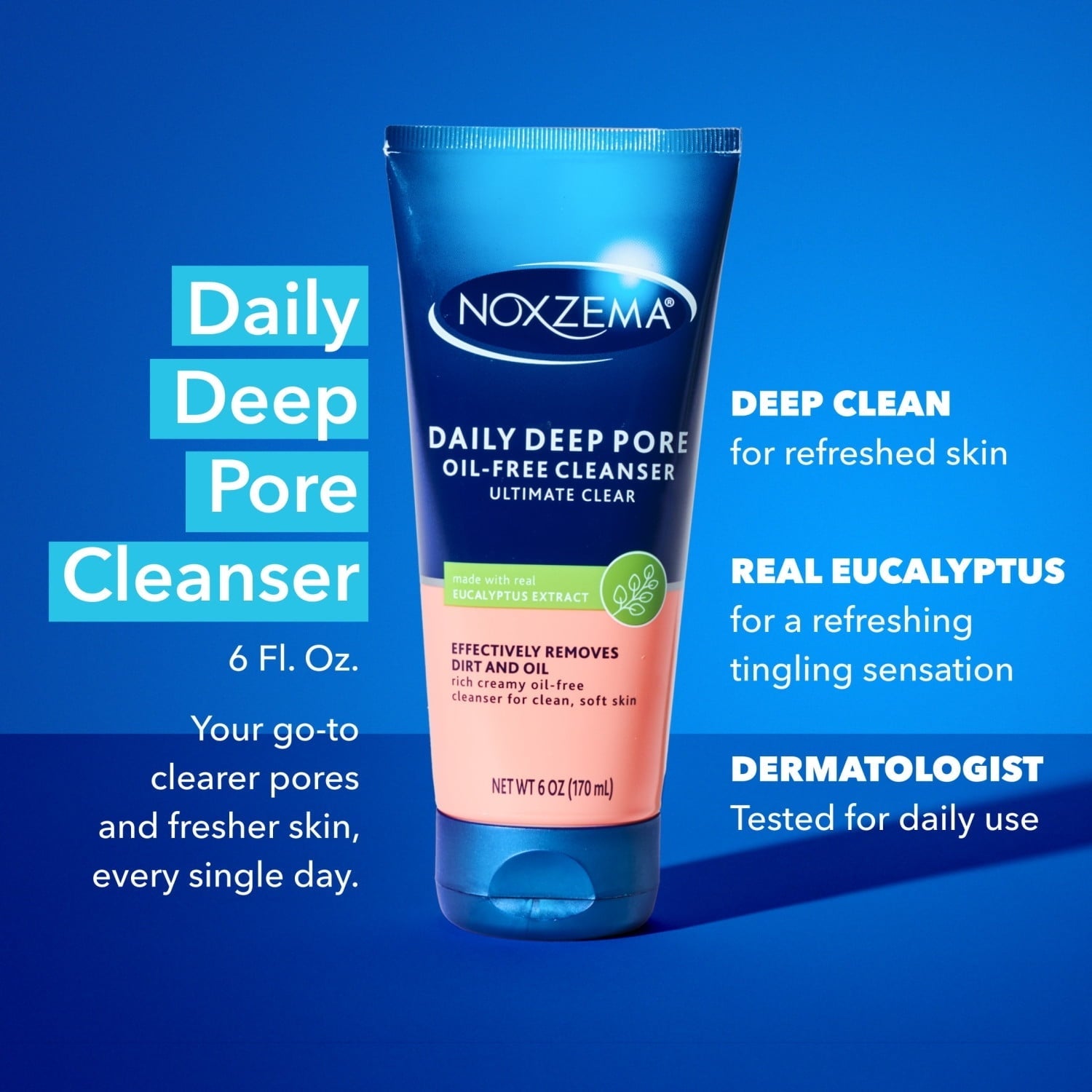 Noxzema Ultimate Clear Face Wash, Daily Deep Pore Cleanser â€“ Deep Cleansing Face Wash, 6oz