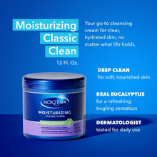 Noxzema moisturizing classic clean cleanser jar with blue label, 12 fl oz