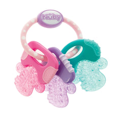 Nuby IcyBite Textured and Soothing Teether for Baby, Multicolor Keys on a Ring - USA MEGA SHOP