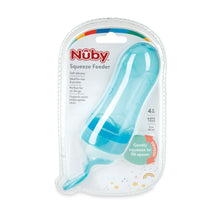 Nuby squeeze feeder silicone, teal bottle, retail blister package