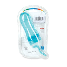 Nuby squeeze feeder blister pack with teal silicone squeeze feeder