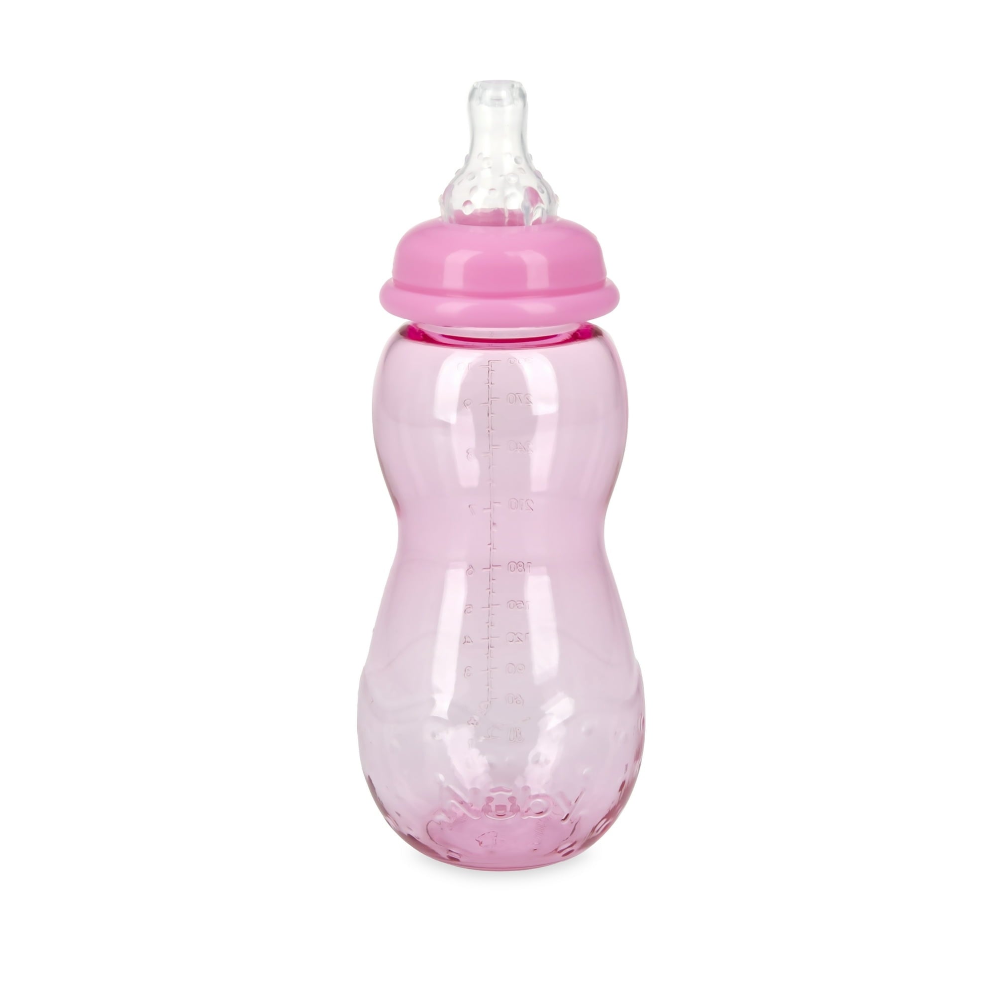 Nuby Non-Drip Standard Neck Baby Bottle, 10 fl oz, 3 Count, Multicolor Bottles