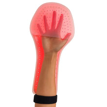 LED hand mask with red glowing dot pattern and adjustable strap