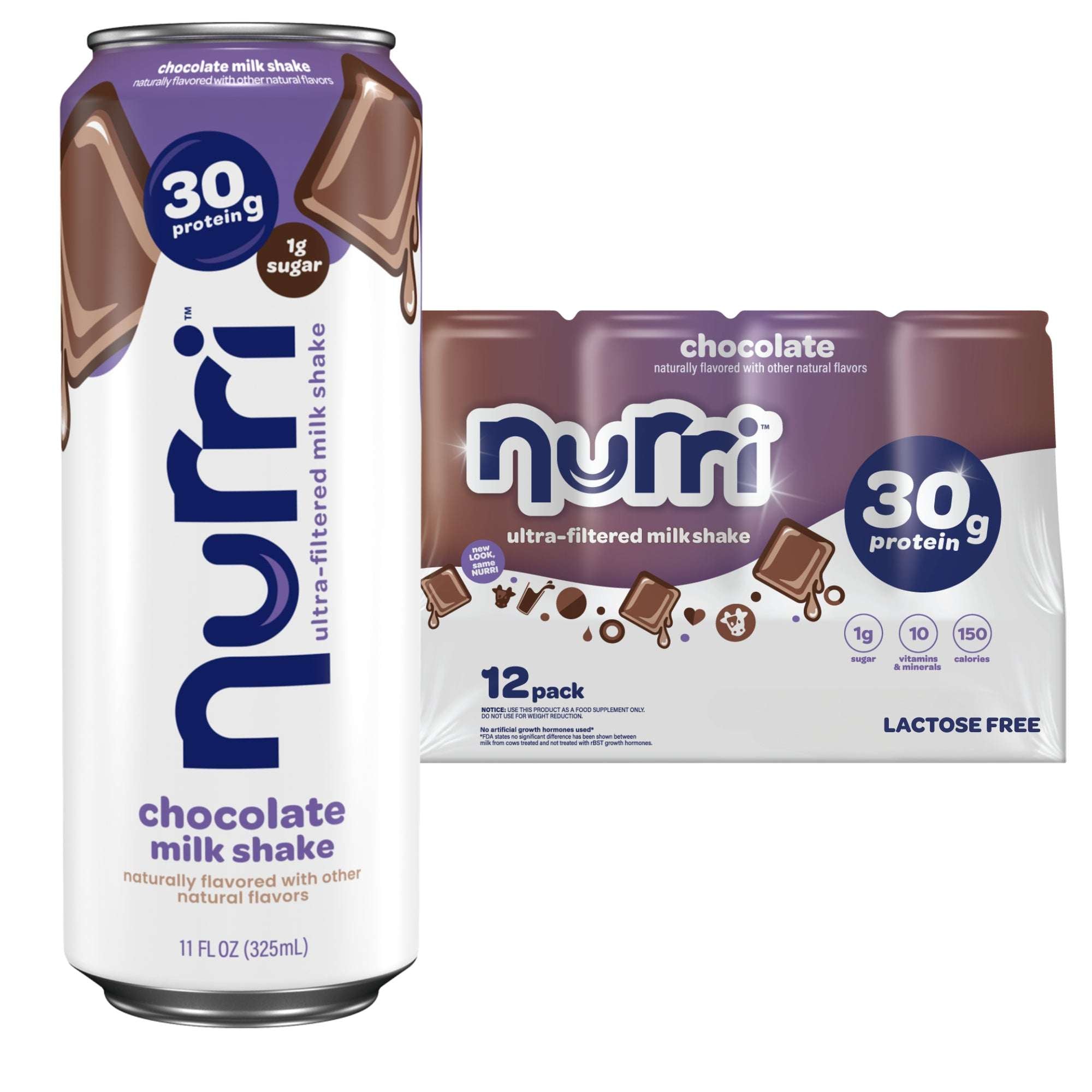 Nurri Ultra-Filtered Milkshake, 30g of Protein, Chocolate, 11 fl oz Can