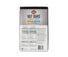 Wellsley Farms Nut Bars variety pack box back with Nutrition Facts panel