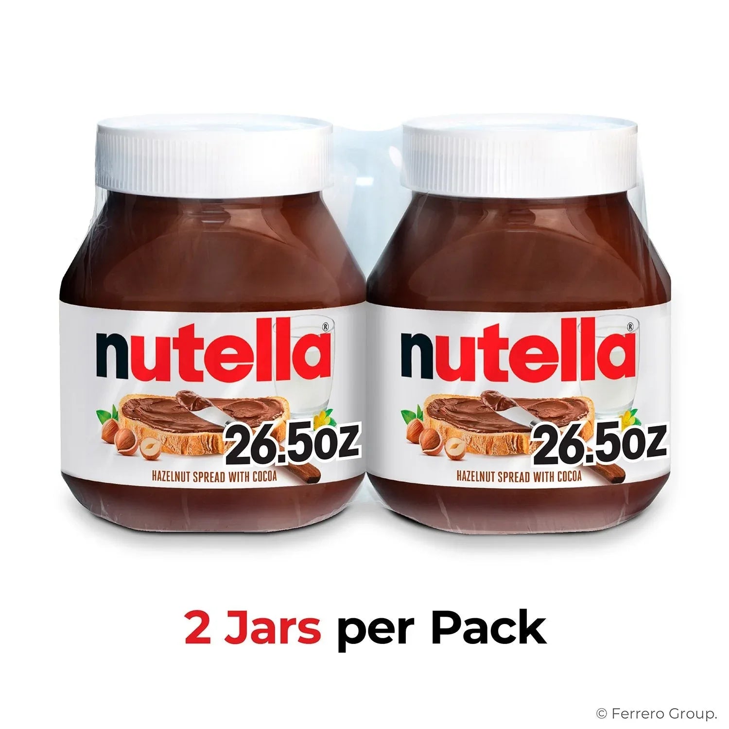 Nutella Hazelnut Spread with Cocoa, 26.5 oz., 2 pk. - USA MEGA SHOP