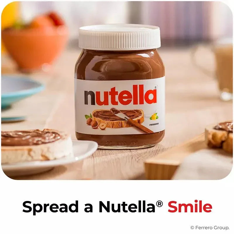 Nutella Hazelnut Spread with Cocoa, Creamy Hazelnut Spread, Breakfast Favorite, Jars, 2 pk./26.5 oz. - USA MEGA SHOP