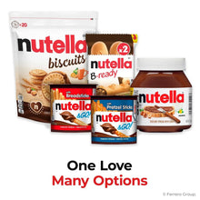 Nutella & GO! spread variety set with breadsticks, pretzel sticks, biscuits, and tubs