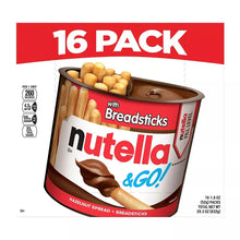 Nutella & Go hazelnut spread cups with breadsticks, 16-pack snack cups