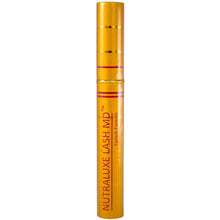 NutraLuxe Lash MD eyelash conditioner gold tube with vertical label