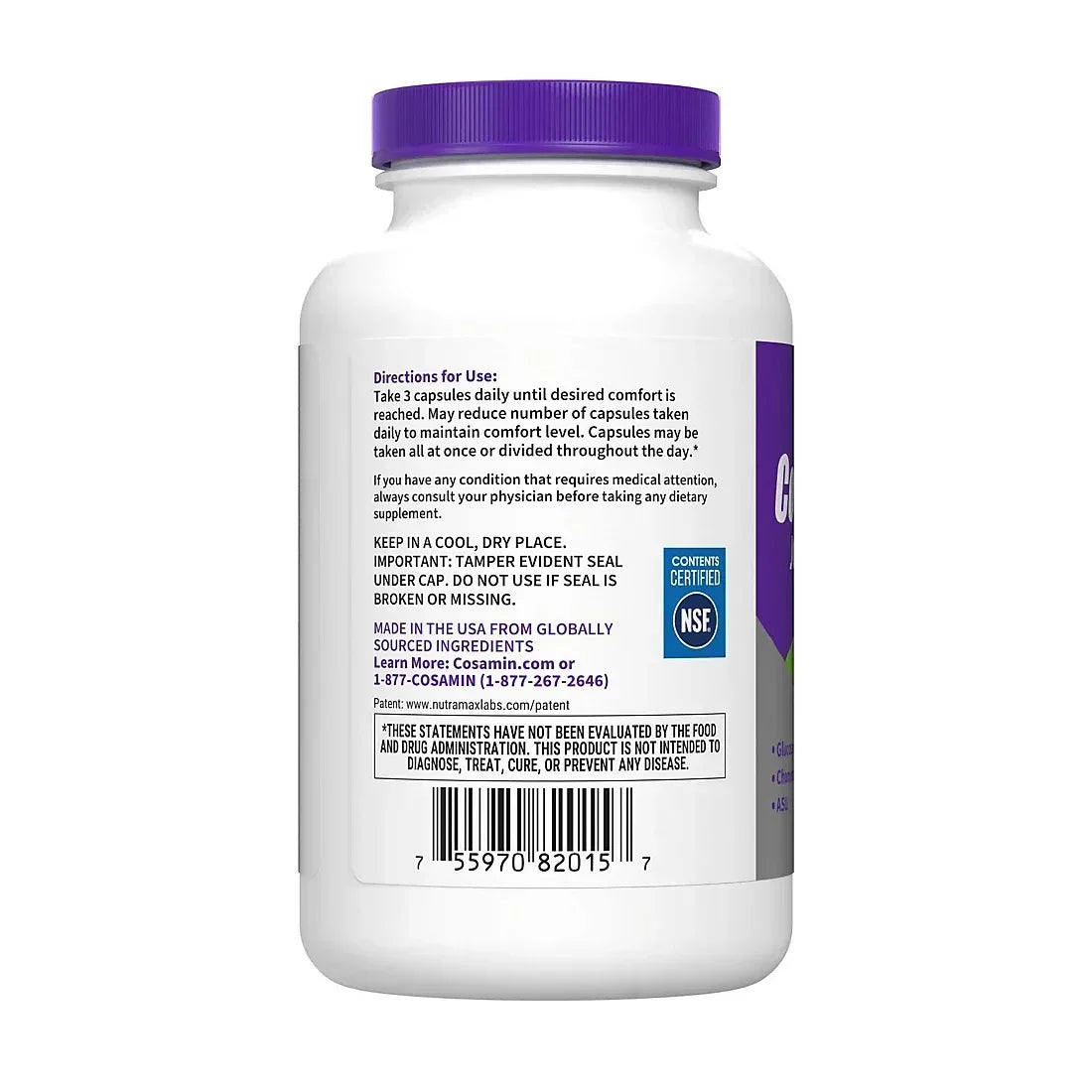 Nutramax Cosamin ASU Joint Health Supplement with Glucosamine, Chondroitin & ASU, 230 Count