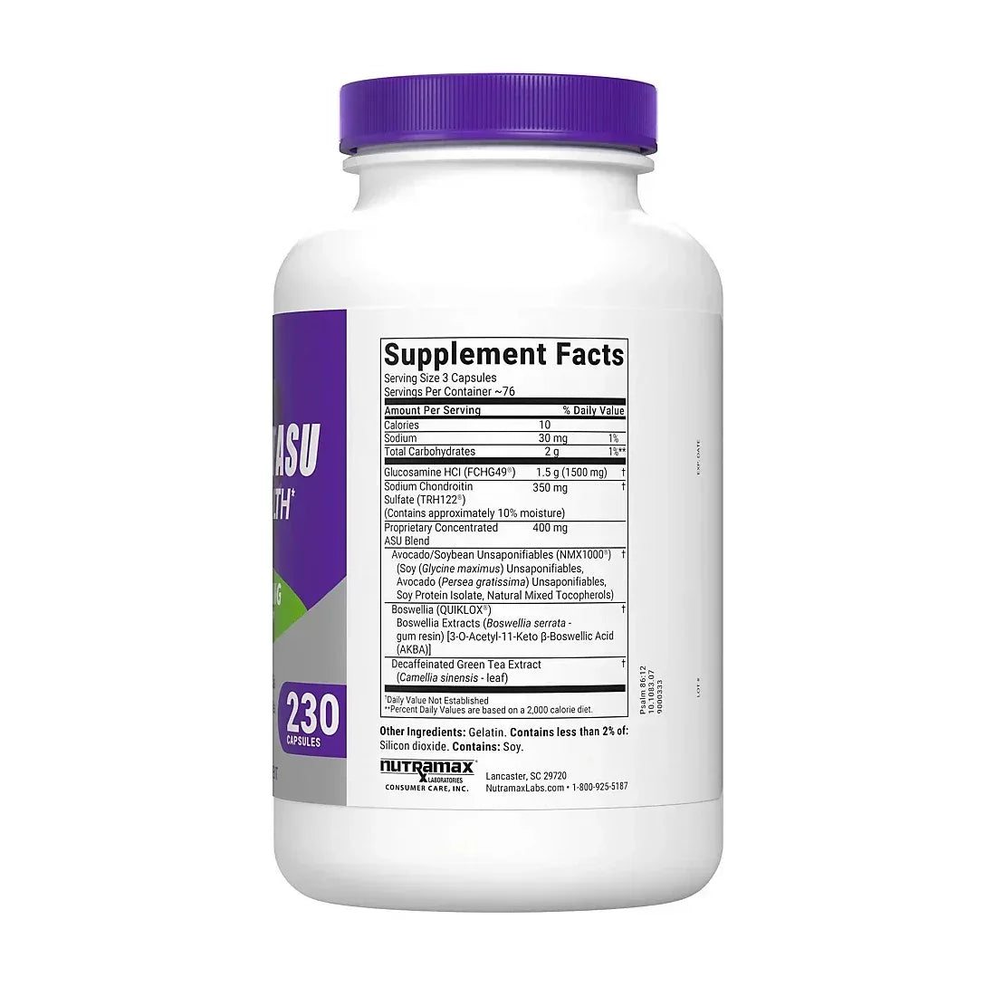 Nutramax Cosamin ASU Joint Health Supplement with Glucosamine, Chondroitin & ASU, 230 Count
