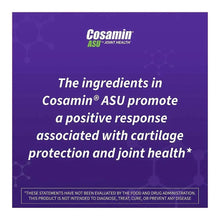 Cosamin ASU ingredients card stating positive response for cartilage protection