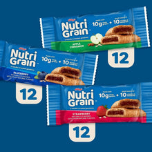 Breakfast bar wrappers with large 12 count labels for multiple flavors