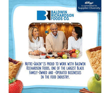 Variety pack back panel with family photo and Kellogg’s supplier diversity badge