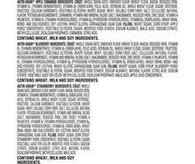 Ingredients list panel for Nutri-Grain soft baked breakfast bars