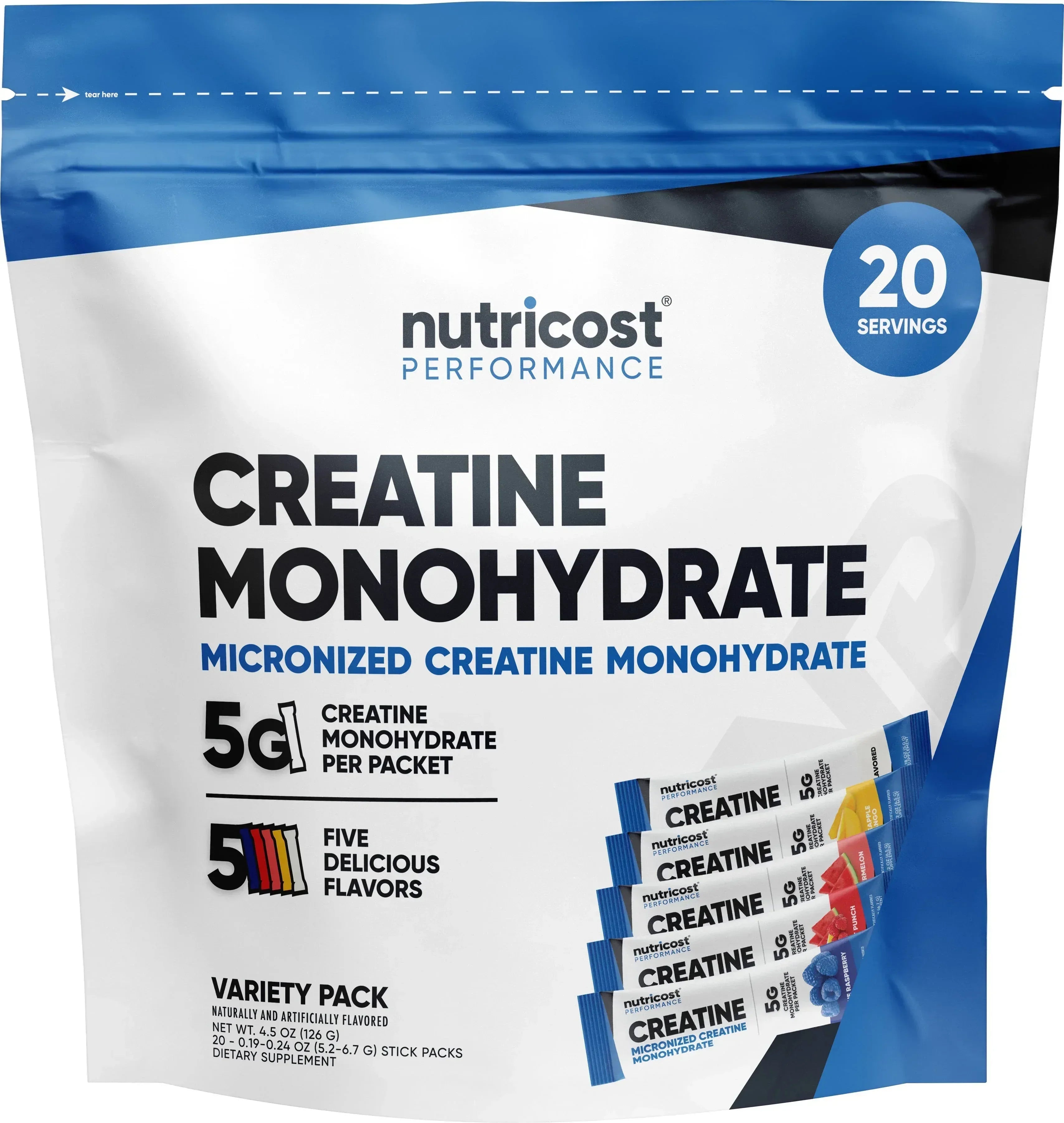 Nutricost, Performance, Creatine Monohydrate, Pineapple Mango, 1.1 lb (500 g)