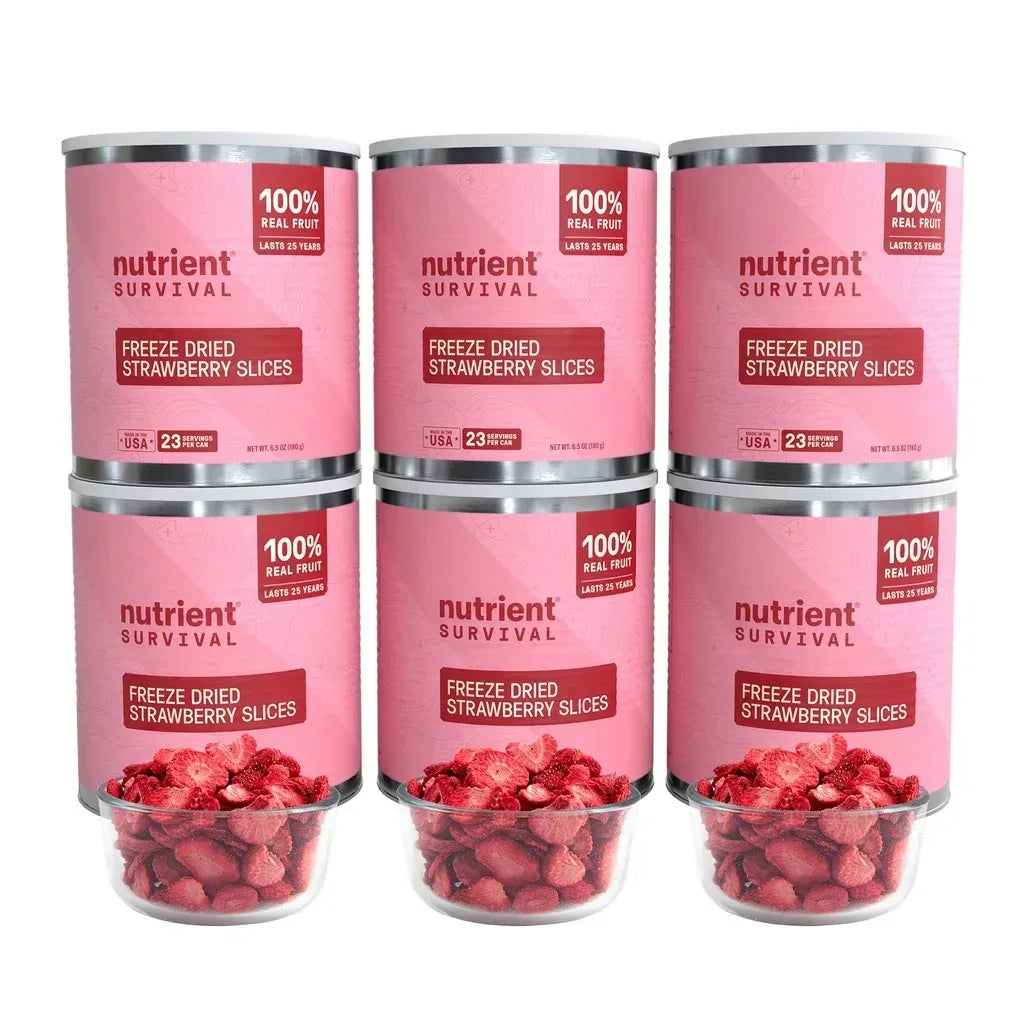 Nutrient Survival Freeze Dried Strawberries, 6-count, 138 Total Servings