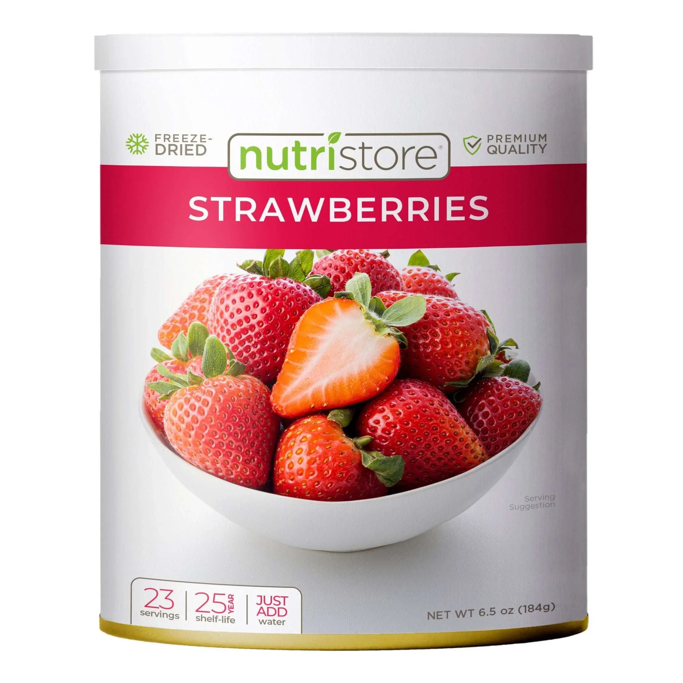 Nutristore Freeze Dried Strawberries 6-count (138 Total Servings) - USA MEGA SHOP