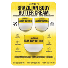 Nutrius Brazilian Body Butter Cream, 12 fl. oz.