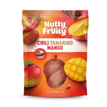 Chili tamarind mango snack pouch with fruit graphics and resealable top