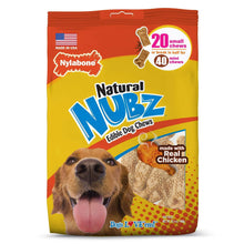 Nylabone Natural NUBZ edible dog chew bag, chicken flavor, small size, 20-count