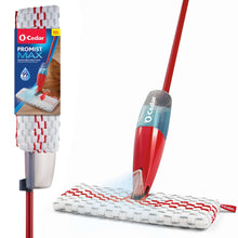 O-Cedar ProMist MAX microfiber spray mop with red handle and white mop pad