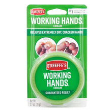 O'Keeffe's Working Hands hand cream in clamshell package with green branding