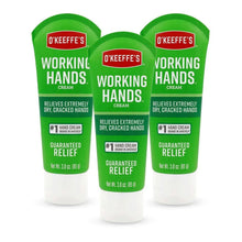 O'Keeffe's Working Hands hand cream tubes, green labels and white caps (3-pack)