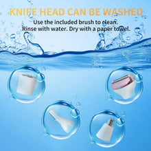 Washable razor head with water splash effect and included cleaning brush for electric trimmer