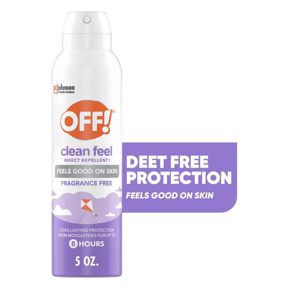 OFF! Clean Feel Picaridin Insect Repellent Aerosol, Mosquito & Bug Spray, 5 oz