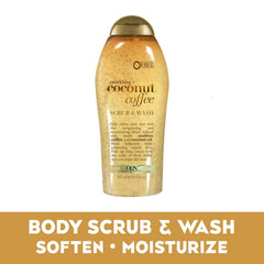 OGX Smoothing + Coconut Coffee Exfoliating Body Scrub, 19.5 Fl oz