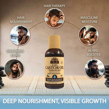 Men grooming oil bottle for hair & beard with wooden cap, centered product shot