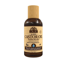OKAY for Men Castor Oil hair & beard growth oil bottle with bamboo cap