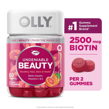 Pink biotin beauty gummies supplement bottle with 2500 mcg label