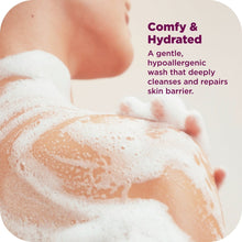 Creamy lather on skin from OLLY Comfy body wash, gentle hypoallergenic cleanse