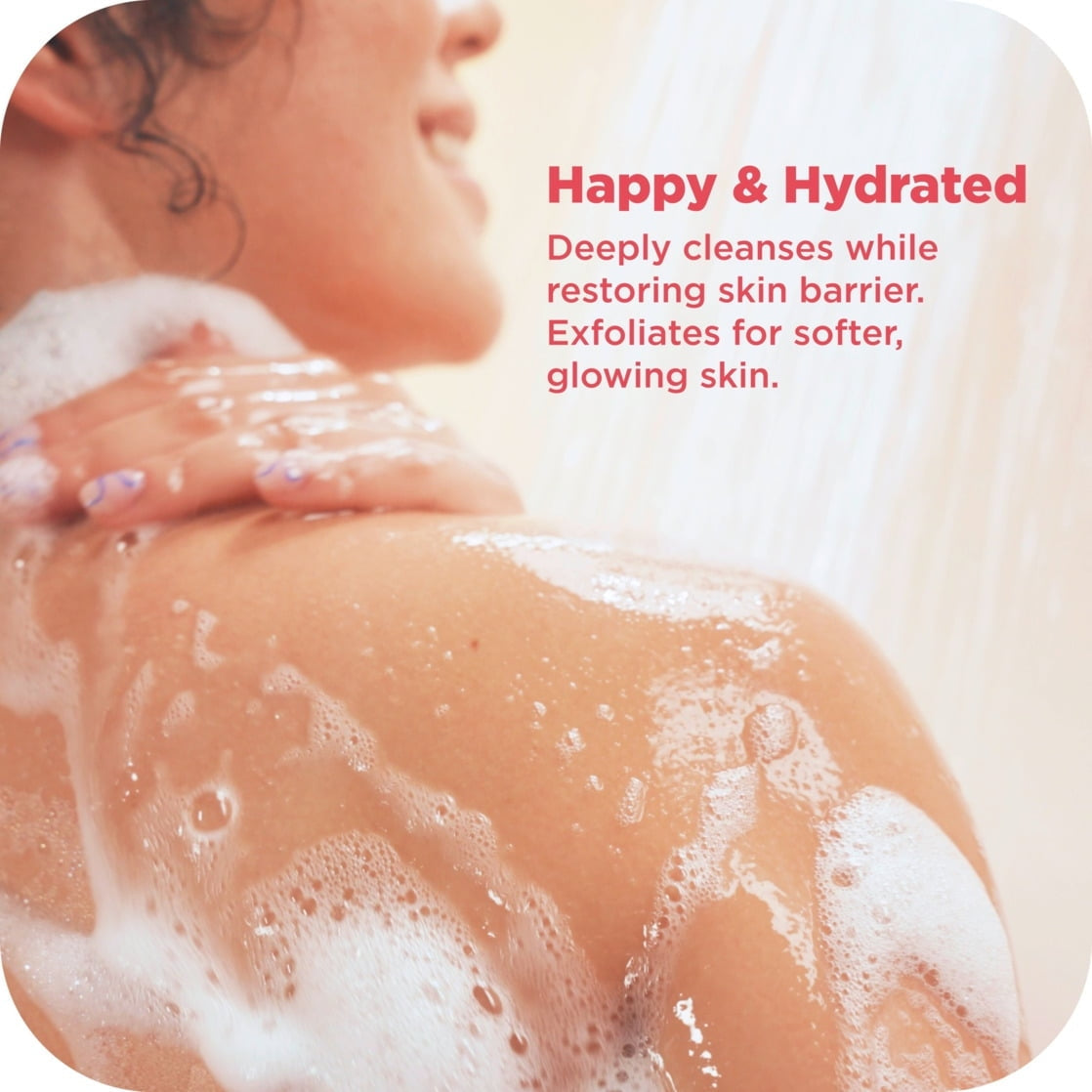 OLLY Exfoliating Body Wash Happy Mood + Skin, 17 fl oz