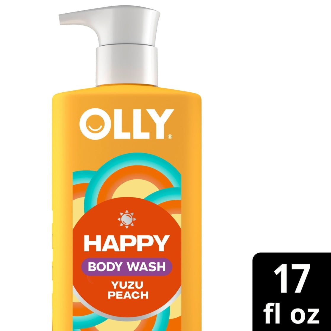 OLLY Exfoliating Body Wash Happy Mood + Skin, 17 fl oz