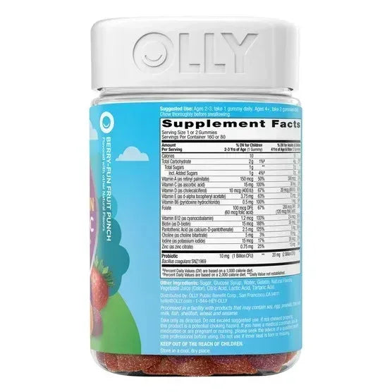 OLLY Kids Multivitamin & Probiotic, 160 Gummies