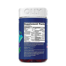 Men's multivitamin gummy bottle with Supplement Facts label panel