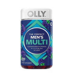 OLLY Men’s Multivitamin Gummy, Blackberry Flavor, 200 Count