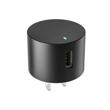 Black 12W USB-A wall charger with foldable plug, single port