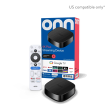 Streaming device and white voice remote beside retail box